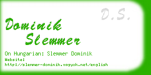 dominik slemmer business card